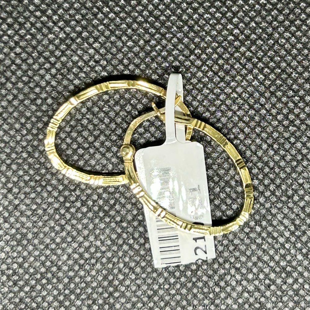 Gold Hoop Earrings (hallmark 925)